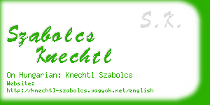 szabolcs knechtl business card